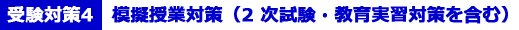 受験対策4　模擬授業対策（2 次試験・教育実習対策を含む）